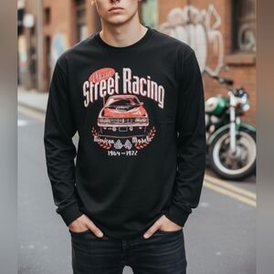 Men's Size M Black Solar Gear American Muscle 1964-1972 Classic Street Racing Lo